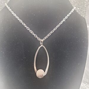 HANDMADE NATURAL ORCA AGATE BEAD NECKLACE